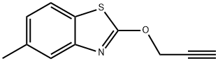 Benzothiazole, 5-methyl-2-(2-propynyloxy)- (9CI),81696-98-2,结构式