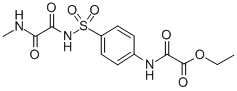 ((4-((((Methylamino)oxoacetyl)amino)sulfonyl)phenyl)amino)oxoacetic ac id ethyl ester,81717-17-1,结构式