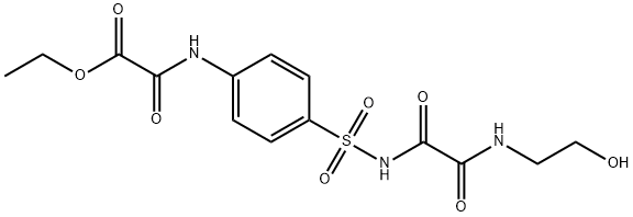 ethyl [4-[(2-hydroxyethylcarbamoylformyl)sulfamoyl]phenyl]carbamoylfor mate Struktur