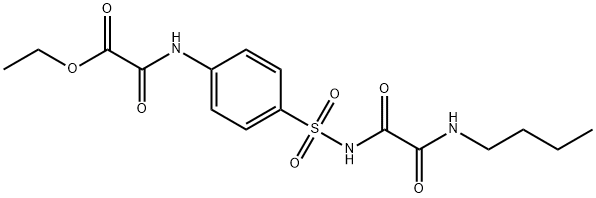 Acetic acid, ((4-((((butylamino)oxoacetyl)amino)sulfonyl)phenyl)amino) oxo-, ethyl ester|