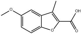 5-甲氧基-3-甲基苯并呋喃-2-羧酸 结构式