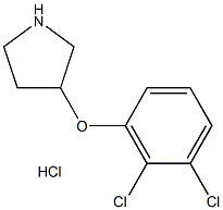 3-(2,3-二氯苯氧基)吡咯烷盐酸盐 结构式