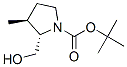 1-Pyrrolidinecarboxylicacid,2-(hydroxymethyl)-3-methyl-,1,1-dimethylethylester,(2S,3S)-(9CI) Struktur