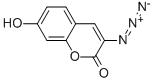 3-アジド-7-ヒドロキシクマリン 化学構造式
