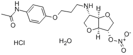 2-((3-(4-Acetaminophenoxy)propyl)amino)-1,4:3,6-dianhydro-2-deoxy-L-id itol 5-nitrate HCl H2O Structure