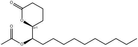 (6S)-6-[(1R)-1-(乙酰氧基)癸基]四氢-2H-吡喃-2-酮,81792-36-1,结构式