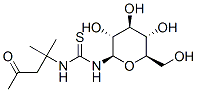 1-(2-methyl-4-oxo-pentan-2-yl)-3-[(2R,3R,4S,5S,6R)-3,4,5-trihydroxy-6- (hydroxymethyl)oxan-2-yl]thiourea Struktur