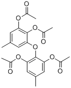 1,2-Benzenediol, 3-(2,6-bis(acetyloxy)-4-methylphenoxy)-5-methyl-, dia cetate|