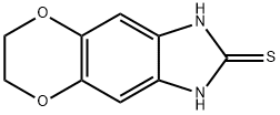 1,3,6,7-テトラヒドロ-2H-[1,4]ジオキシノ[2,3-F]ベンズイミダゾール-2-チオン 化学構造式