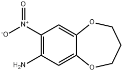 8-硝基-3,4-二氢-2H-1,5-苯并二氧杂环庚-7-胺,81864-62-2,结构式