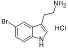5-ブロモトリプタミン塩酸塩 化学構造式