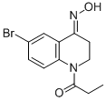 4(1H)-Quinolinone, 6-bromo-2,3-dihydro-1-(1-oxopropyl)-, 4-oxime 化学構造式