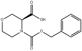 (S)-4-CBZ-吗啉-3-羧酸, 819078-65-4, 结构式