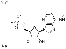 N6-甲基腺苷 5′-单磷酸酯 钠盐 结构式