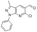 6-CHLORO-3-METHYL-1-PHENYL-1H-PYRAZOLO[3,4-B]PYRIDINE-5-CARBALDEHYDE Structure