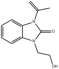 2H-BENZIMIDAZOL-2-ONE, 1,3-DIHYDRO-1-(2-HYDROXYETHYL)-3-(1-METHYLETHENYL)- Struktur