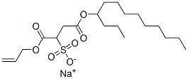 磺基丁二酸-1-(2-丙烯基)-4-十三烷基酯钠盐 结构式