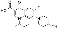 9-Fluoro-6,7-dihydro-8-(4-hydroxy-1-piperidinyl)-5-methyl-1-oxo-1H,5H-benzo[ij]quinolizine-2-carboxylic acid,81962-84-7,结构式