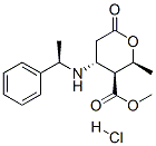 methyl [2S-[2alpha,3alpha,4beta(S*)]]-tetrahydro-2-methyl-6-oxo-4-[(1-phenylethyl)amino]-2H-pyran-3-carboxylate hydrochloride  Structure