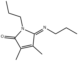 2H-Pyrrol-2-one,1,5-dihydro-3,4-dimethyl-1-propyl-5-(propylimino)-,(5E)-(9CI) Struktur