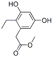 Benzeneacetic acid, 2-ethyl-3,5-dihydroxy-, methyl ester (9CI) Structure