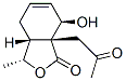 1(3H)-Isobenzofuranone,3a,4,7,7a-tetrahydro-7-hydroxy-3-methyl-7a-(2-oxopropyl)-,(3R,3aR,7R,7aR)-(9CI) Struktur