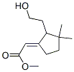 Acetic acid, [2-(2-hydroxyethyl)-3,3-dimethylcyclopentylidene]-, methyl ester (9CI) Struktur