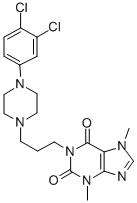 1-(3-(4-(3,4-Dichlorophenyl)-1-piperazinyl)propyl)theobromine,81995-79-1,结构式