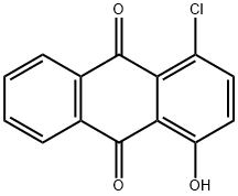 1-クロロ-4-ヒドロキシ-9,10-アントラセンジオン 化学構造式