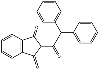 2-(Diphenylacetyl)-1,3-indandione 化学構造式