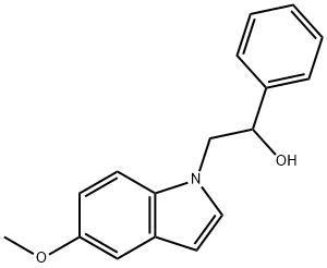 2-(5-methoxyindol-1-yl)-1-phenylethanol 结构式