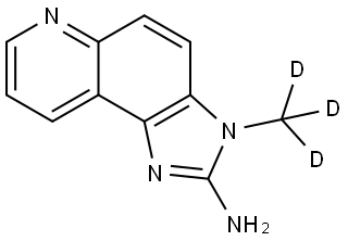 2-アミノ-3-メチル-3H-イミダゾ[4,5-F]キノリン-D3 化学構造式