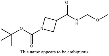 tert-butyl 3-(methoxy(methyl)carbamoyl)azetidine-1-carboxylate Struktur