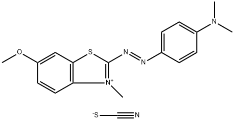 2-[[4-(dimethylamino)phenyl]azo]-6-methoxy-3-methylbenzothiazolium thiocyanate  Structure