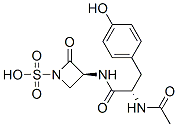 (3S)-3-[[(S)-2-Acetylamino-3-(4-hydroxyphenyl)-1-oxopropyl]amino]-2-oxo-1-azetidinesulfonic acid 结构式