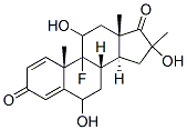 9-fluoro-16-methyl-6,11,16-trihydroxy-1,4-androstadiene-3,17-dione 结构式