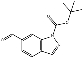 1H-INDAZOLE-1-CARBOXYLIC ACID,6-FORMYL-,1,1-DIMETHYLETHYL ESTER Structure