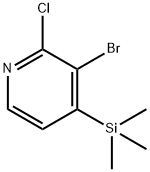 3-bromo-2-chloro-4-trimethylsilanyl-pyridine 化学構造式