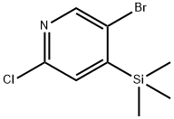 5-bromo-2-chloro-4-trimethylsilanyl-pyridine Struktur