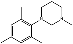 Pyrimidine, hexahydro-1-methyl-3-(2,4,6-trimethylphenyl)- (9CI) Structure