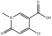 4-クロロ-1-メチル-6-オキソ-1,6-ジヒドロピリジン-3-カルボン酸 化学構造式