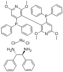 821793-36-6 ジクロロ[(S)-(-)-2,2',6,6'-テトラメトキシ-4,4'-ビス(ジフェニルホスフィノ)-3,3'-ビピリジン][(1S,2S)-(-)-1,2-ジフェニルエチレンジアミン]ルテニウム(II), min. 95%