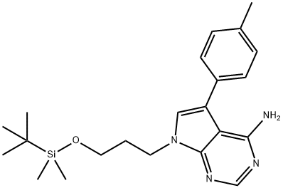 1-[4-AMino-7-(3-tert-butyldiMethylsilyloxypropyl)-5-(4-Methylphenyl)-7H-pyrrolo[2,3-d]pyriMidine|1-[4-AMino-7-(3-tert-butyldiMethylsilyloxypropyl)-5-(4-Methylphenyl)-7H-pyrrolo[2,3-d]pyriMidine