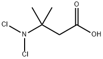 3-(dichloroamino)-3-methyl-butanoic acid Struktur