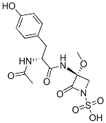 (3R)-3-[[(R)-2-Acetylamino-3-(4-hydroxyphenyl)-1-oxopropyl]amino]-3-methoxy-2-oxo-1-azetidinesulfonic acid,82227-66-5,结构式