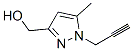 1H-Pyrazole-3-methanol,  5-methyl-1-(2-propynyl)-  (9CI) Structure