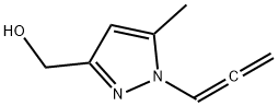 1H-Pyrazole-3-methanol,  5-methyl-1-(1,2-propadienyl)-  (9CI),82235-72-1,结构式