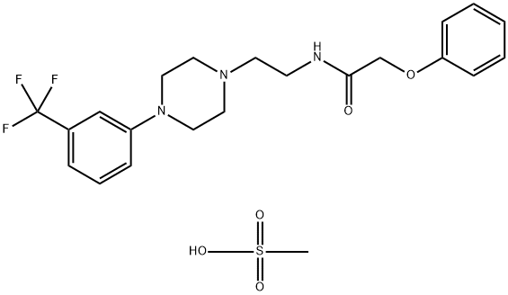 methanesulfonic acid, 2-phenoxy-N-[2-[4-[3-(trifluoromethyl)phenyl]pip erazin-1-yl]ethyl]acetamide|