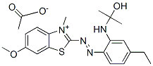 2-[[4-[ethyl(2-hydroxyisopropyl)amino]phenyl]azo]-6-methoxy-3-methylbenzothiazolium acetate Structure