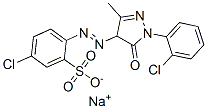 sodium 5-chloro-2-[[1-(2-chlorophenyl)-4,5-dihydro-3-methyl-5-oxo-1H-pyrazol-4-yl]azo]benzenesulphonate  Struktur